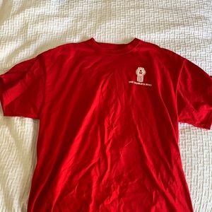 Red Oversized “The Worlds Best” top